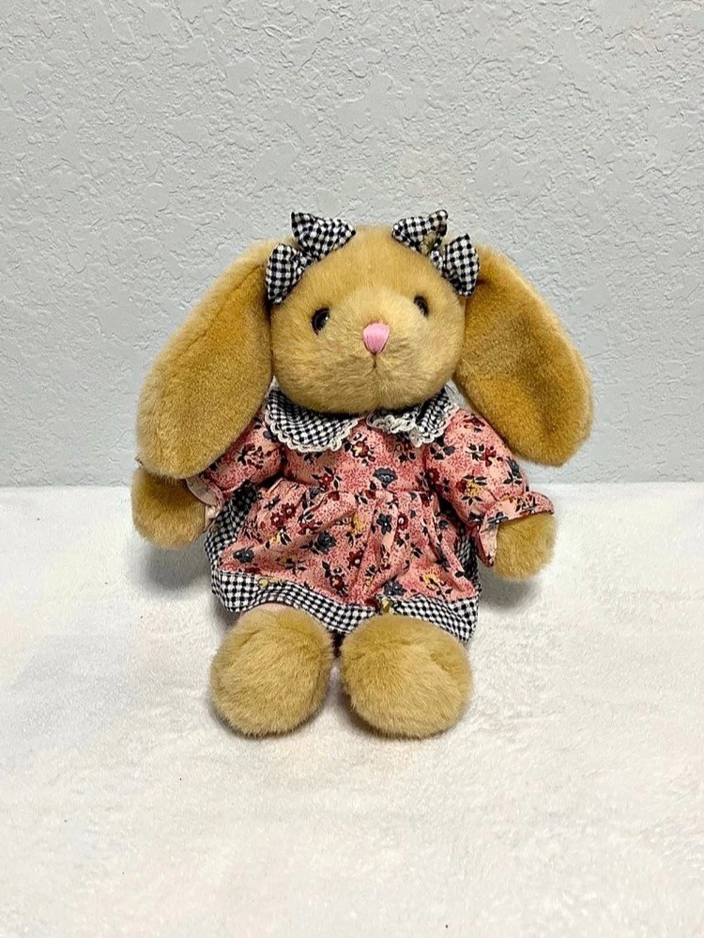 Vintage floppy-eared plush bunny.